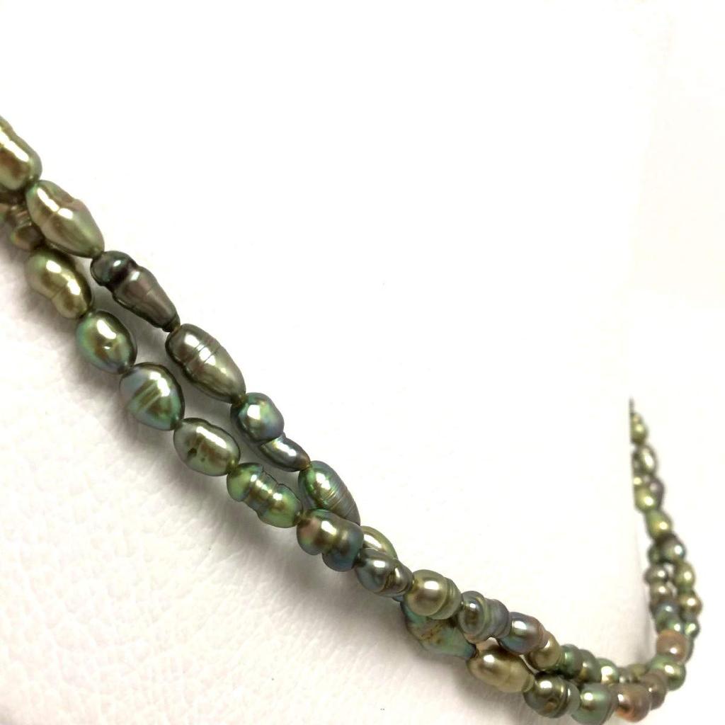 [Isowa Pearl] Isowa Pearl, a pearl specialty store in Ise-Shima, presents a double-strand freshwater pearl semi-long necklace, 3.5-4.0mm, light