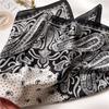 Luxury  Women Paisley Print Square Hijab Scarf Soft Satin Silk-Like Small Neck Scarf Stylish Casual Headscarf