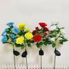 5-Pack Solar Rose Lights, Realistic LED Flowers, Waterproof Outdoor Solar Garden Lights for Yard Patio Lawn Decor