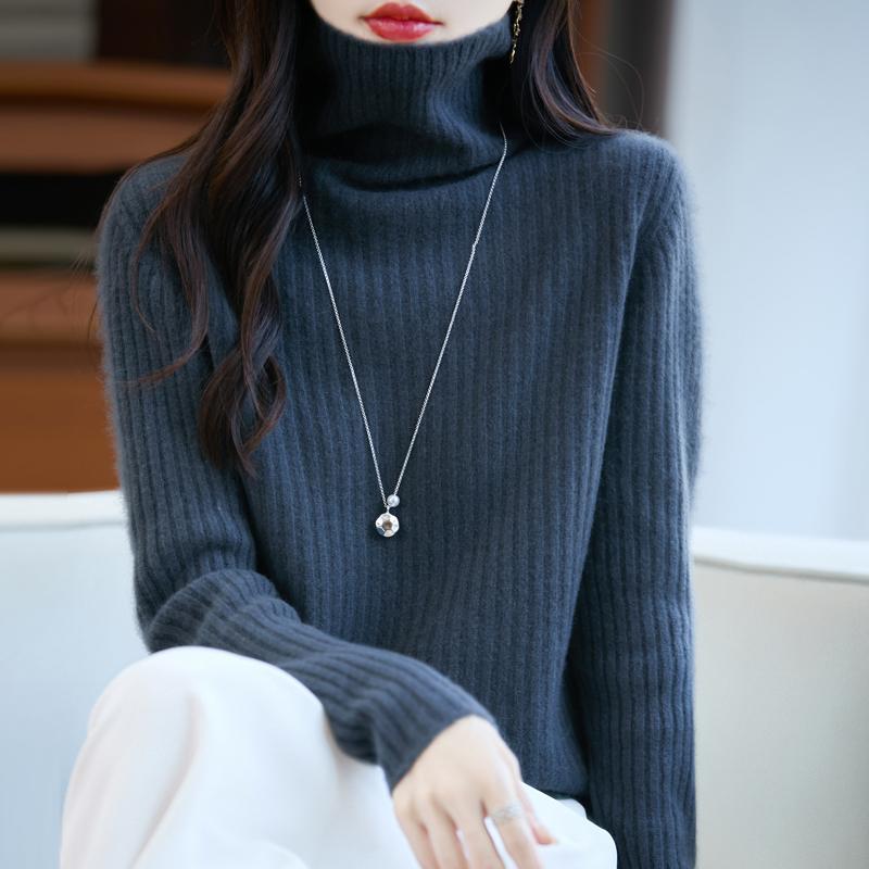 Dámský kašmírový svetr Kašmír Qinghe 30% kašmír 70% vlna podzimní a zimní pulovr hřejivý a módní