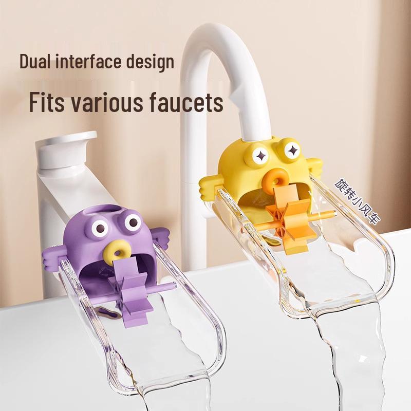 Children's Cute Anti-Splash Faucet Extender Extension Tube for Bathroom Washbasin