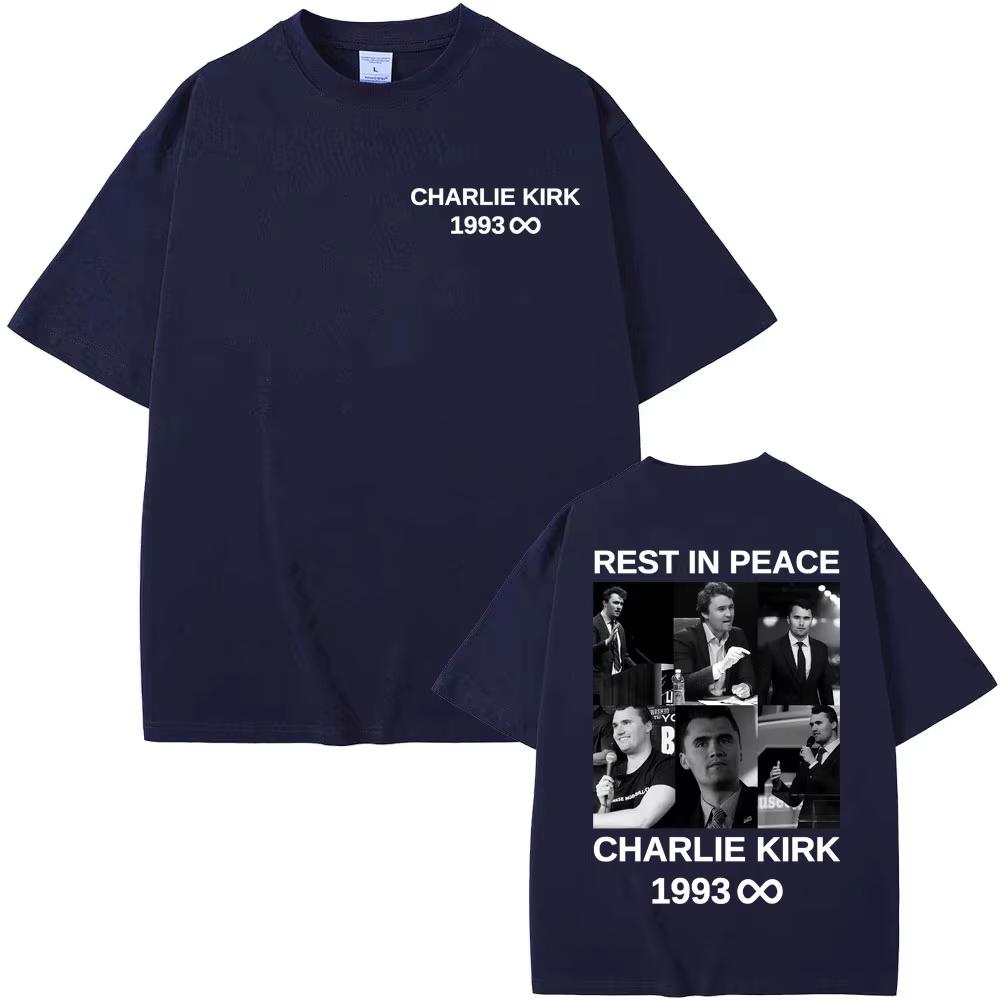 Rest in Peace Charlie Kirk Graphic Tshirts Men Women Retro Fashion Casual ONeck Tshirt Comfort Classic Hip Hop Street T Shirt