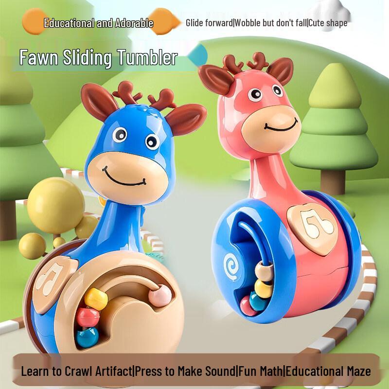 Infant Sliding Deer Tumbler Toy
