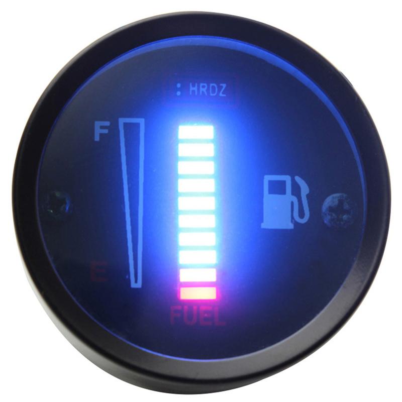 LED Fuel Level Display 12V Fuel Level Indicator Fuel Level Indicator Wear-resistant Material Color-coded Display