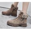 Winter Shoes Women Snow Boots Thick Sole Warm Plush Genuine Leather Brand Ladies Ankle Booties Non-slip Plus Size 41