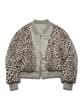 Rockpsycho Not Normal Crop Bomber Jacket Olive Green