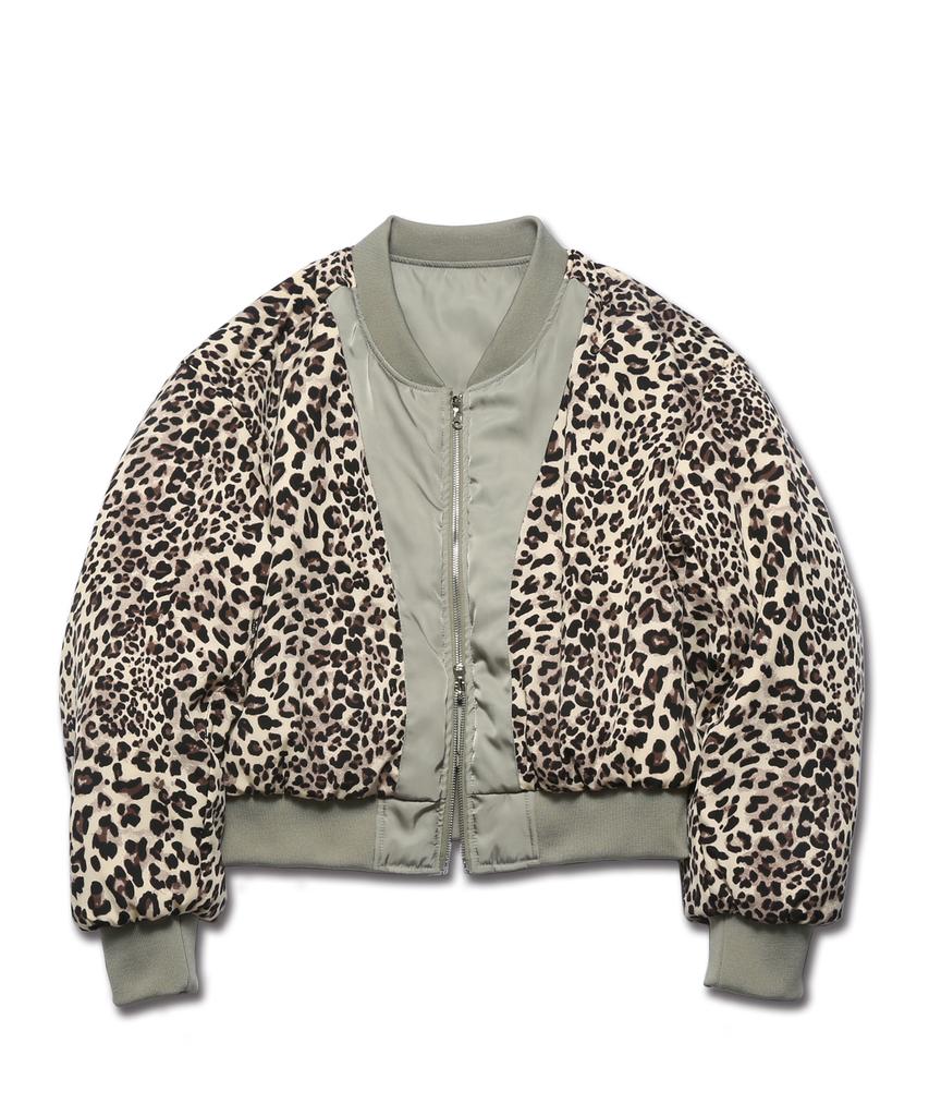 Rockpsycho Not Normal Crop Bomber Jacket Olive Green