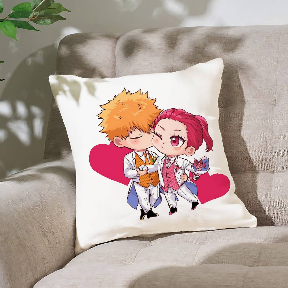 Хёма Чигири Рэнсукэ Кунигами Чехол Подушка Мягкий Милый Наволочка для Декора Диванной Подушки Полиэстер на Молнии 16x16Inch