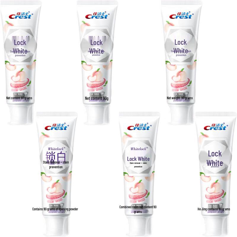 Crest Dual Color Locking White Toothpaste, Okayama Dream White Peach