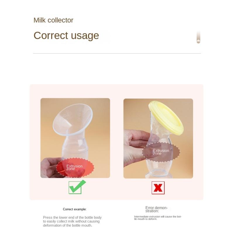 Freihändige Milchpumpe: Tragbarer Brustsammler mit Saugnapf unten zum nichtelektrischen Auspressen von Milch