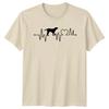 Heartbeat Dog Silhouette T-Shirt Animal Lover Gift For Him And Her