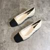 Fashion Low-heeled Shoes Versatile Women's Soft-soled Work Shoes New Spring and Autumn Square Head Thick-heeled Single Shoes Women