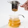 Stainless Steel Tea Strainer with Lid and Teaspoon, Foldable Handle Design
