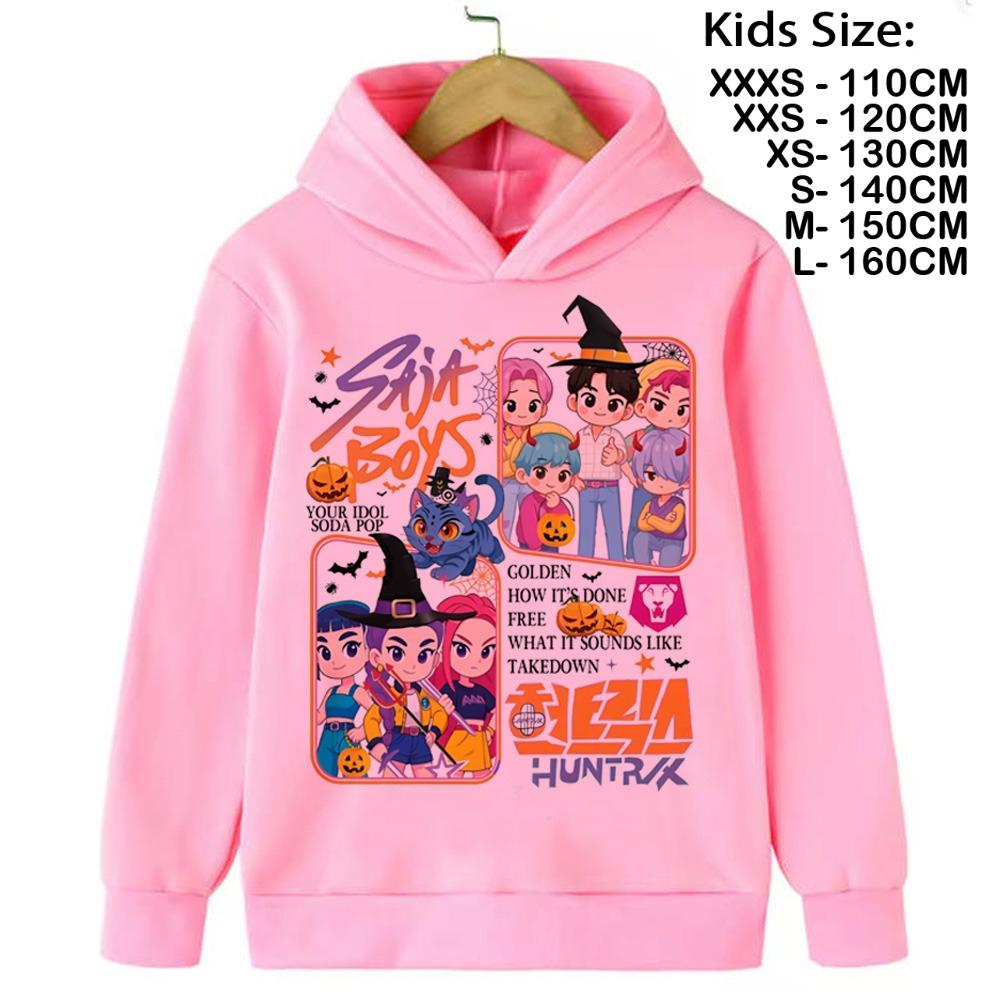 Kpop Demon Hunter Saja Boys Sweatshirt Autumn Winter Sport Hooded Fashion Casual Round Y2K Cosplay Clothing
