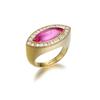 DIAMOMO [Lab-Grown Diamond] Evil Eye Pink Sapphire Ring