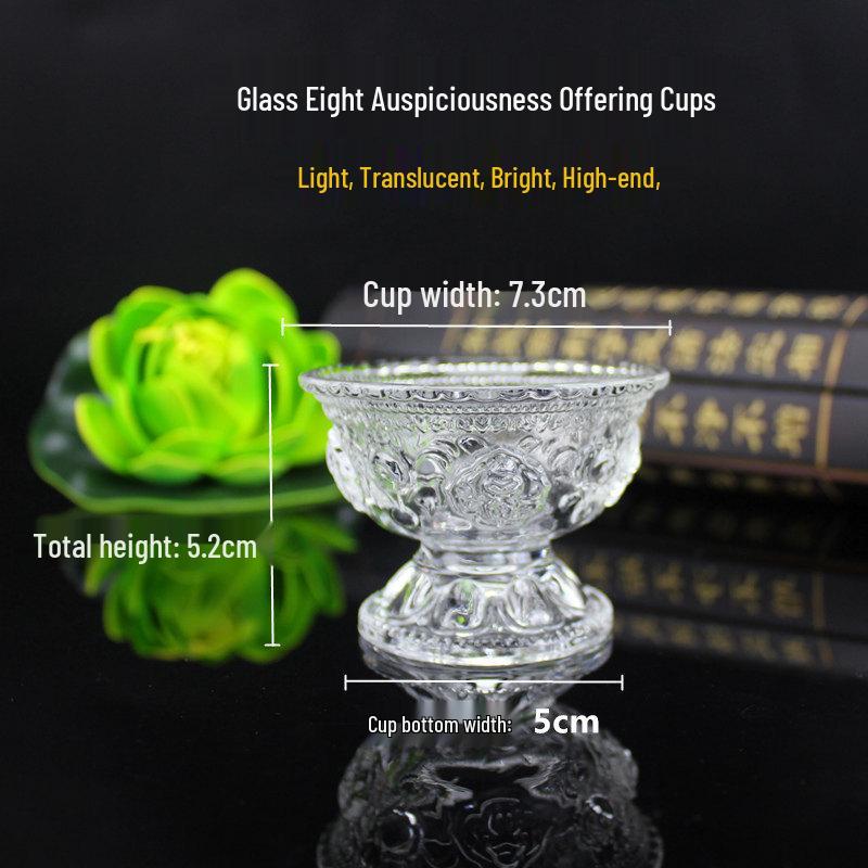 Crystal Glass Buddha Candle Holder for Offerings