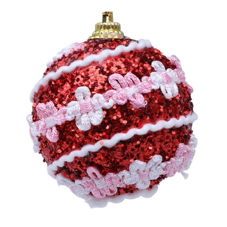 Holiday Party Foam Ornaments with 6cm Colorful Specks Lightweight Christmas Tree Decoration for Home Commercial Use
