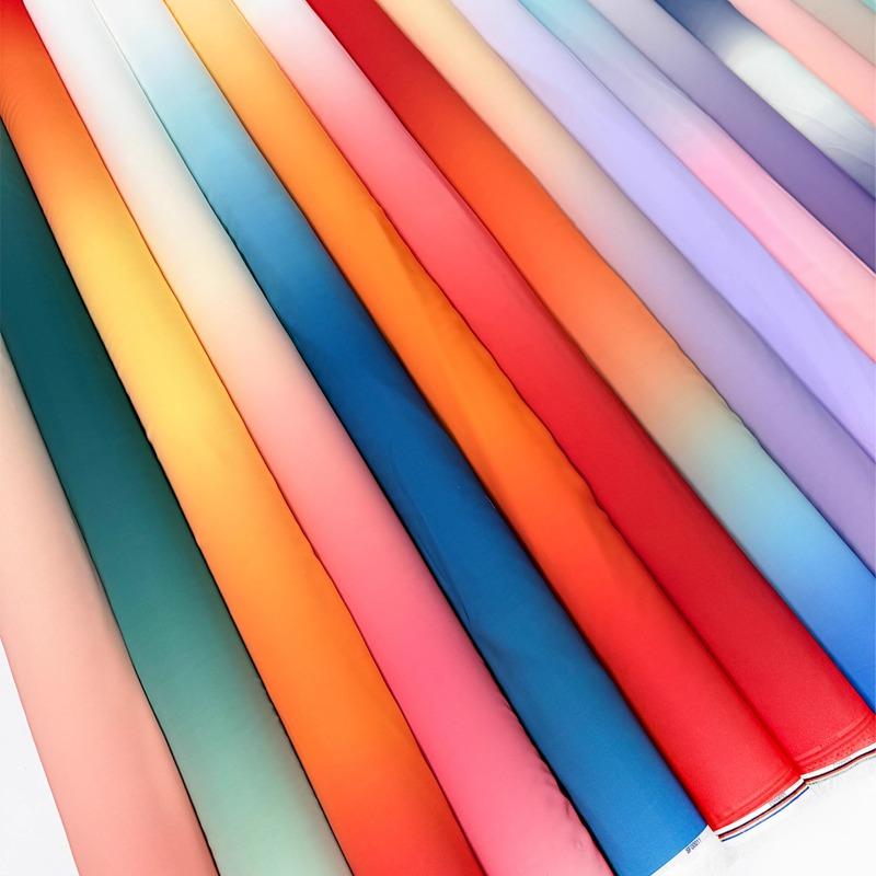 100x150cm Fashion Gradient Fabric Chiffon for Clothing Dresse Scarves Sewing Multicolor Translucent Cloth Needlework Soft Smooth