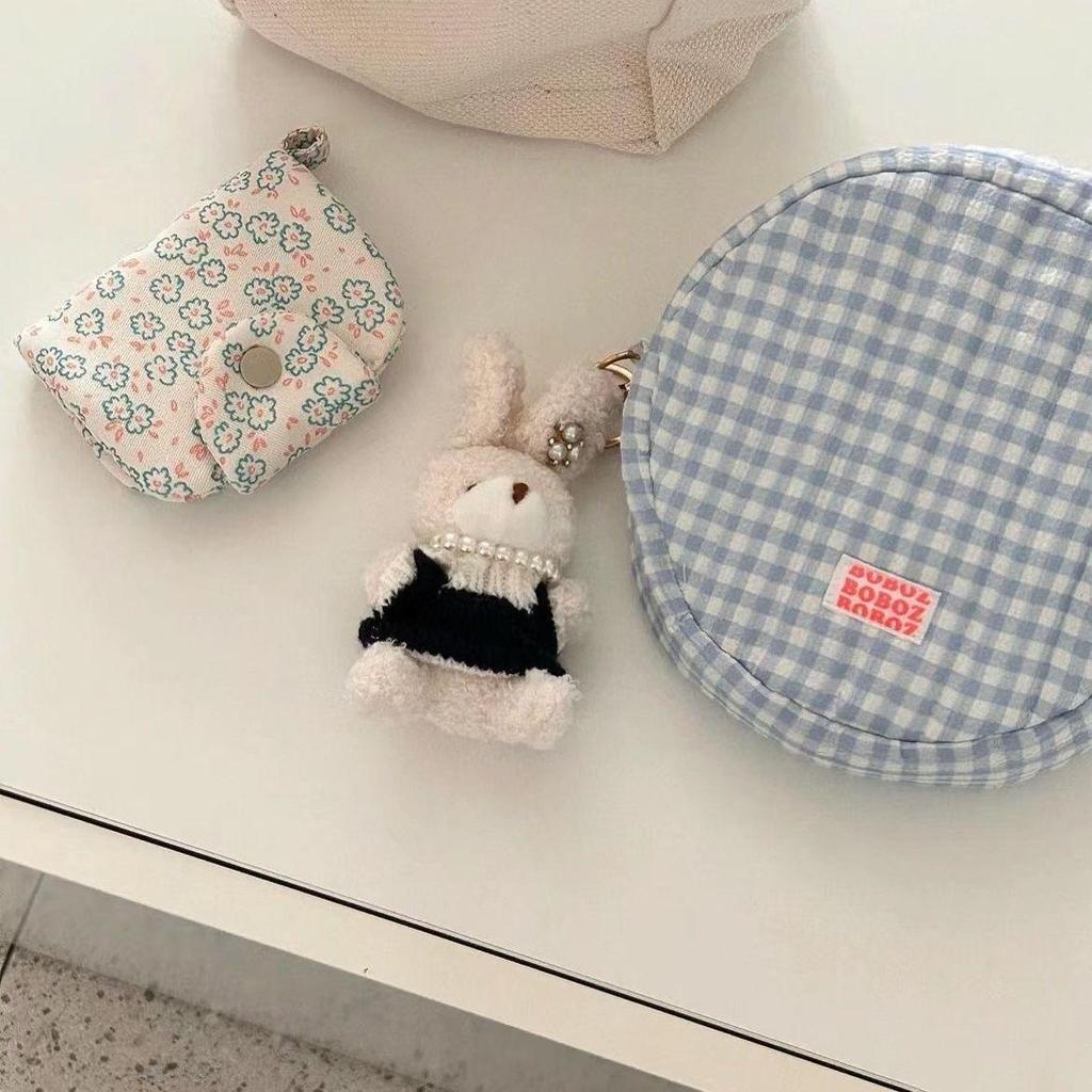 Korean Floral Daisy Multi-Layer Coin Purse & Canvas Bag