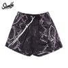 Short de Sport Slamble pour Homme, Maille Quatre-Quarts Imprimé Serpent, Entraînement de Basketball, Fitness, Respirant, Style Américain, Lâche et Tendance