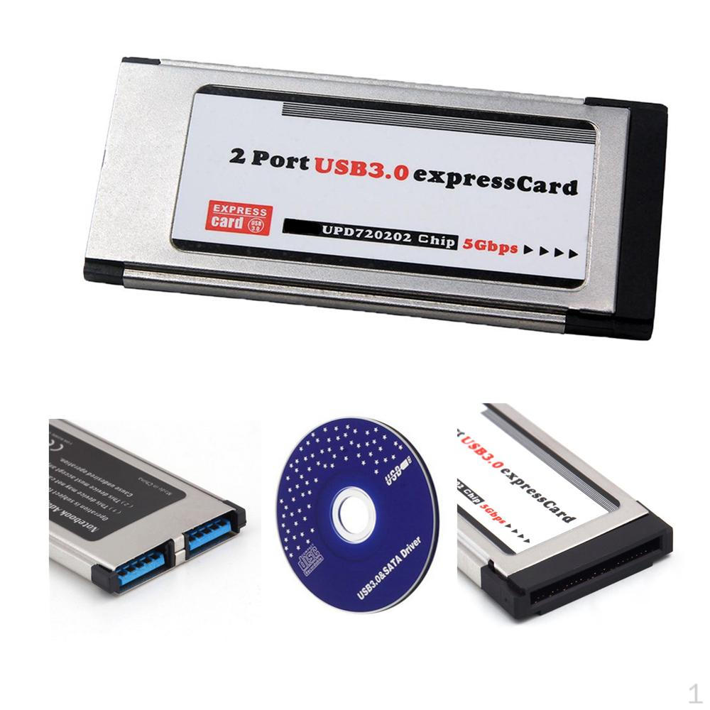 USB 3.0 Expansion Card Adapter, Dual 2 Ports HUB Converter for Laptop Notebook