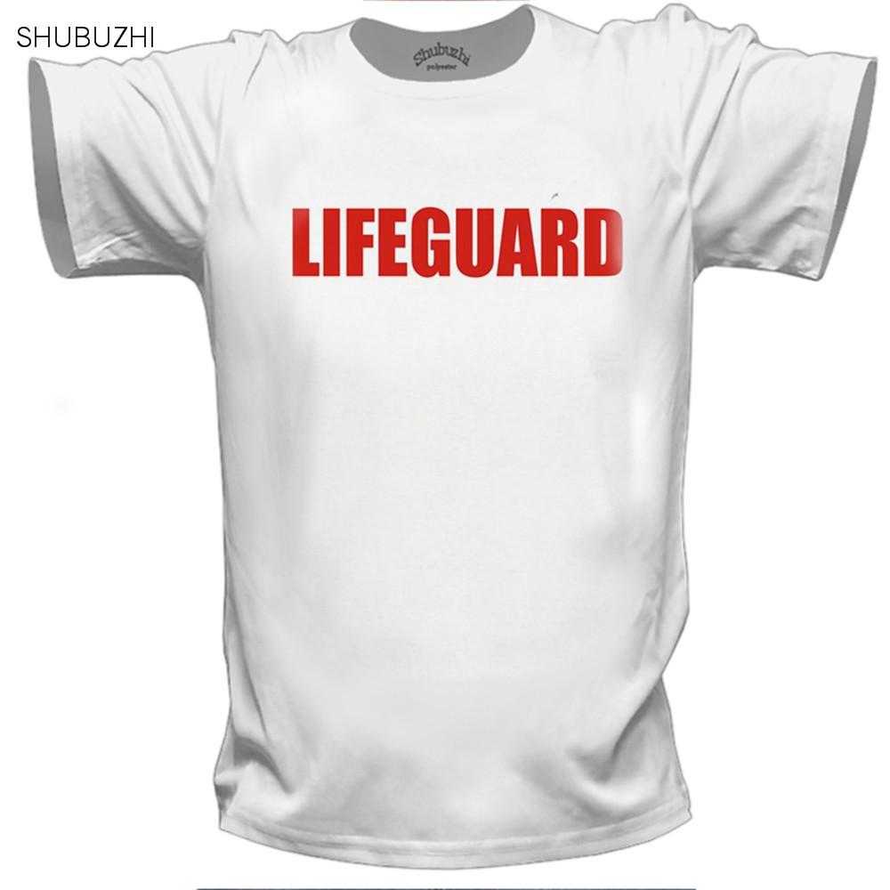 Unisexs White T Shirt Lifeguard Unisex T Shirts Red Life Guard Summer Fashion Top Tees New Cotton Teeshirt Euro Bigger Size Sbz180