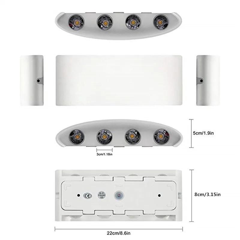 Hot Sale Up and Down Two-way Luminous LED Wall Lamp Outdoor Waterproof Living Room Staircase Aisle Balcony Corridor Wall Lamp