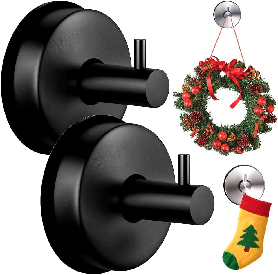 

2 шт. Крючки на присосках для дверных венков Крючки на присосках для душа для подвешивания полотенец для окна, двери, зеркал, Рождества