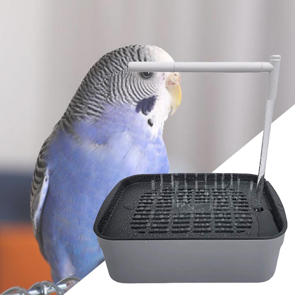 Automatic Electric Parrot Bathing Pool Bird Shower Tub with Water Circulation System for Small Birds Pet Cleaning Grooming
