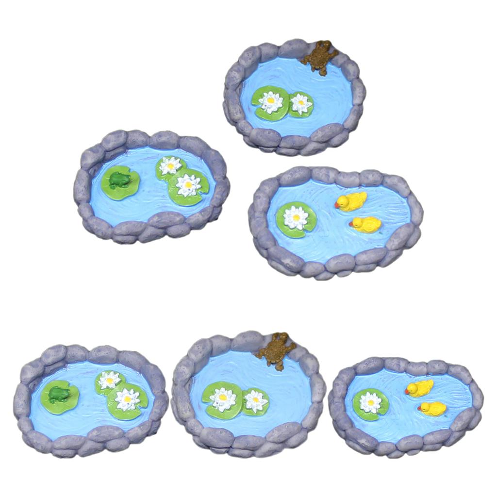 Water Pool Ornament Mini Figurines Miniature Garden Decor DIY Micro Landscape Ornaments Indoor Outdoor Statue Dollhouse