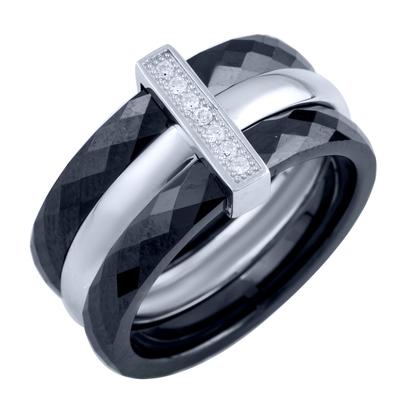 Silver Ring with Ceramics (1903919) 6.98 Gr. 925 Samples