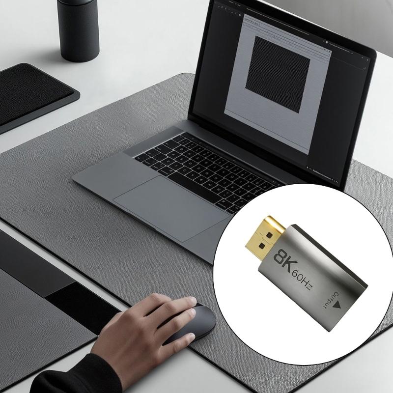 Fast Speed DP1.4 To HDTV 2.1 Adapters 48Gbps for 8K@60Hz 4K@144Hz Resolution With Dynamic HDRs and Auto Low Latency Mode