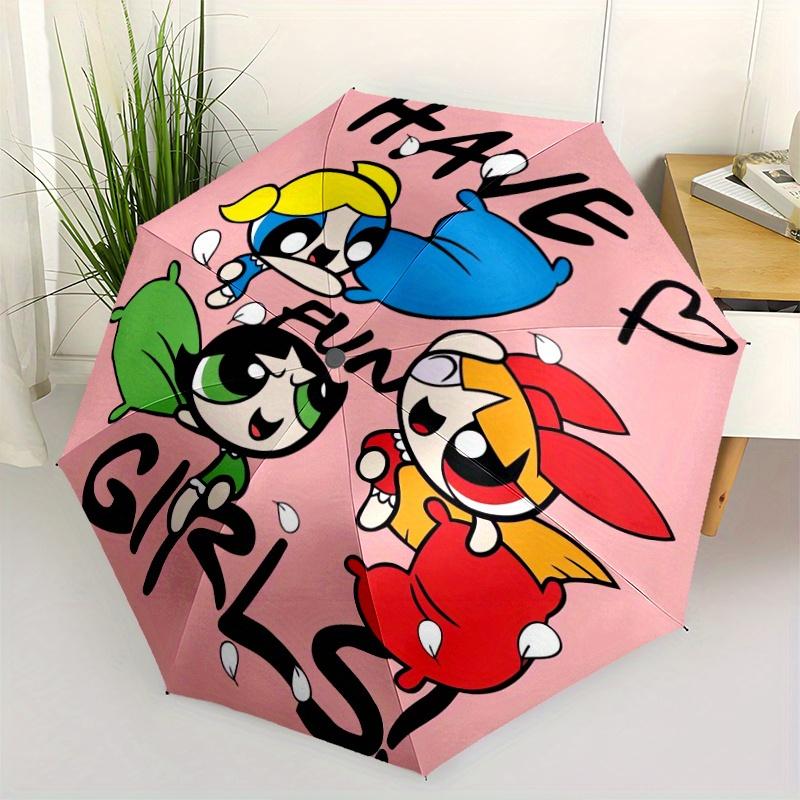 

Hace Fun Girls Automatic Open/CloseUmbrella CuteUmbrella with Cute Design, Portable 3 Fold Compact Umbrella for Men & Women