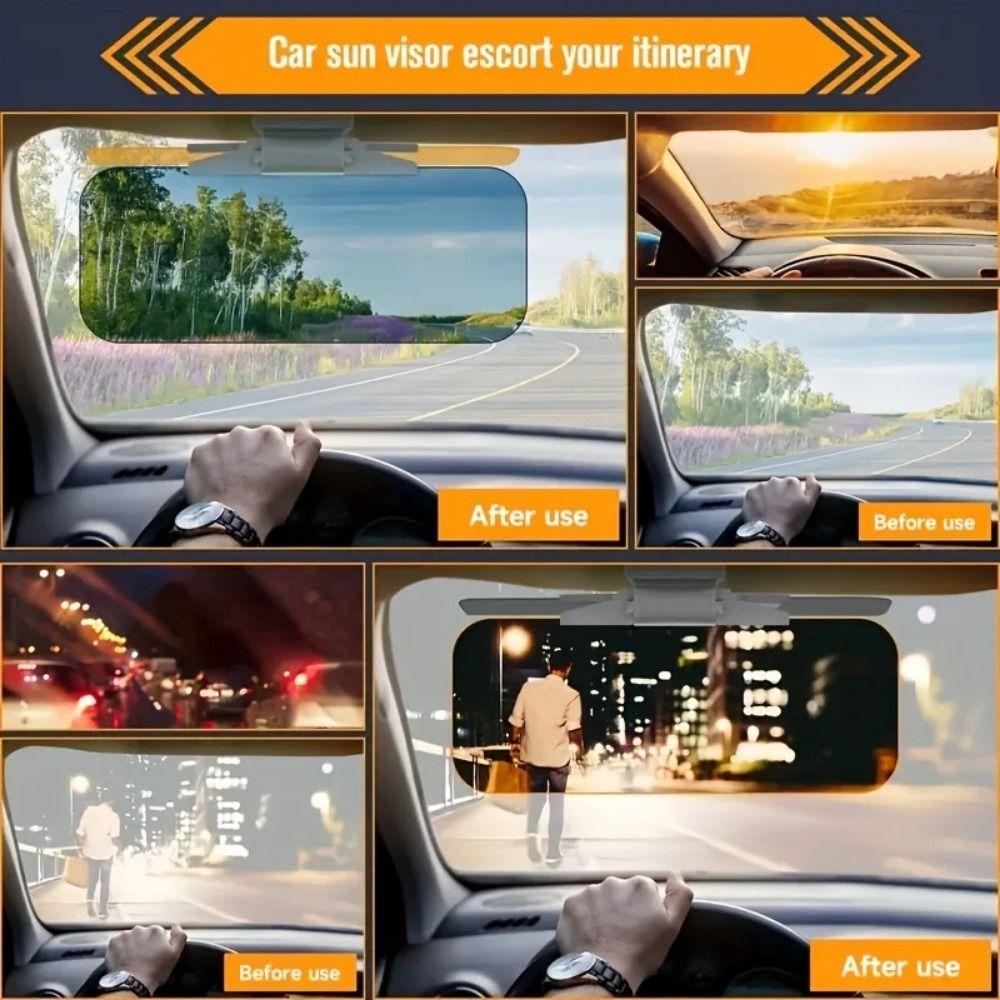 Clip-on Car Visor Extender 2 in 1 Car Sunshade Car Windshield Extender Visor Accessories