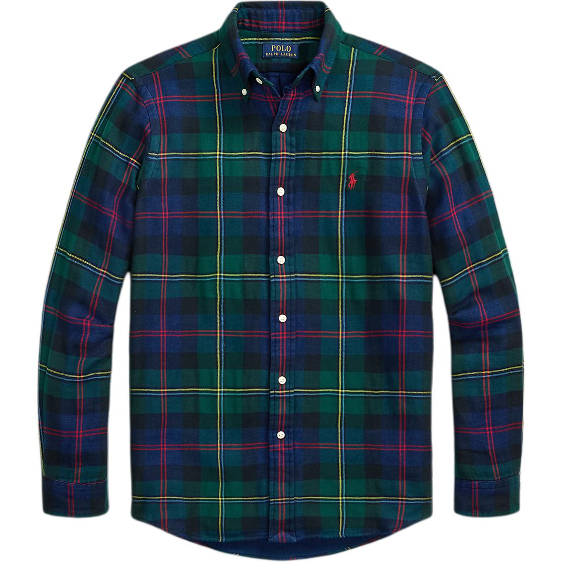 

Polo Ralph Lauren Клетчатая Однобортная Рубашка с Острым Воротником и Длинным Рукавом Мужские рубашки Зеленый MNPOWOV16823838-300 XXL