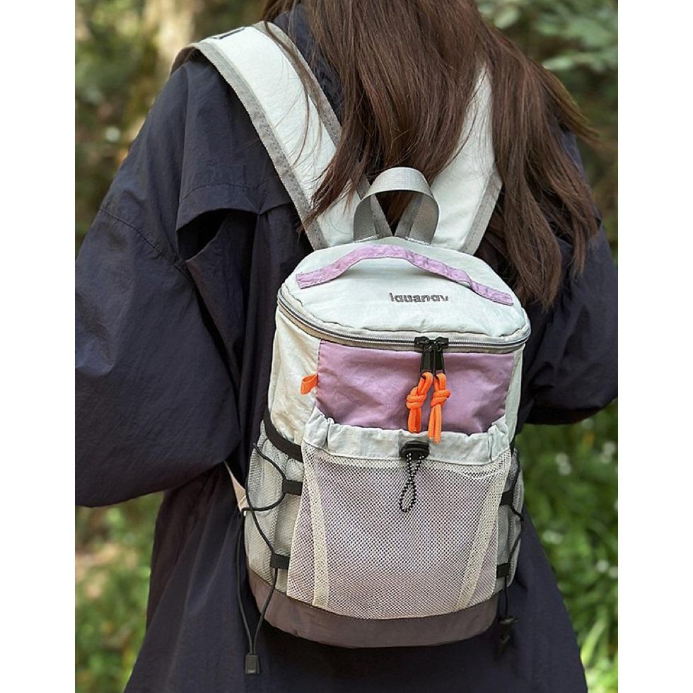 Nylon Outdoor Casual Rucksack with Main Compartment and Drawstring Pocket