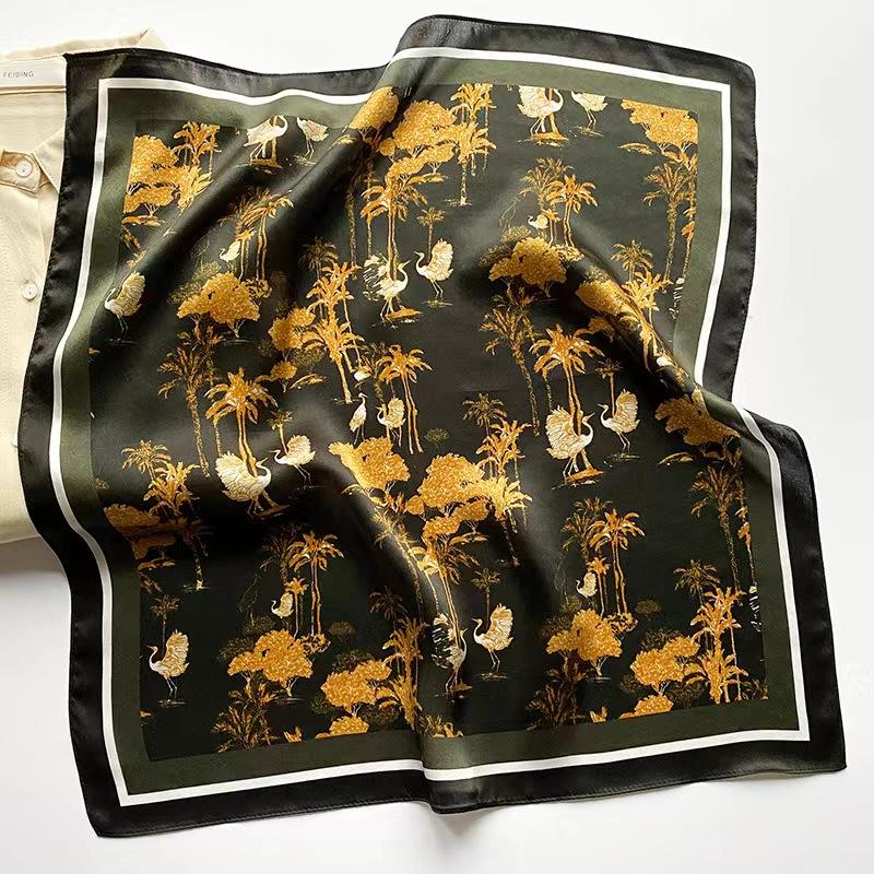 100% Echte Seide Schal Damen Design Quadratisch Kleines Taschentuch Haarband Stirnband Halstuch Damen Bandana