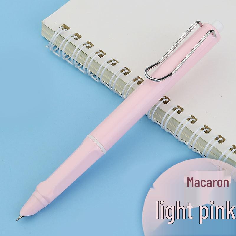 Refillable Ergonomic Fountain Pen for Students - Transparent Colored Plastic Design