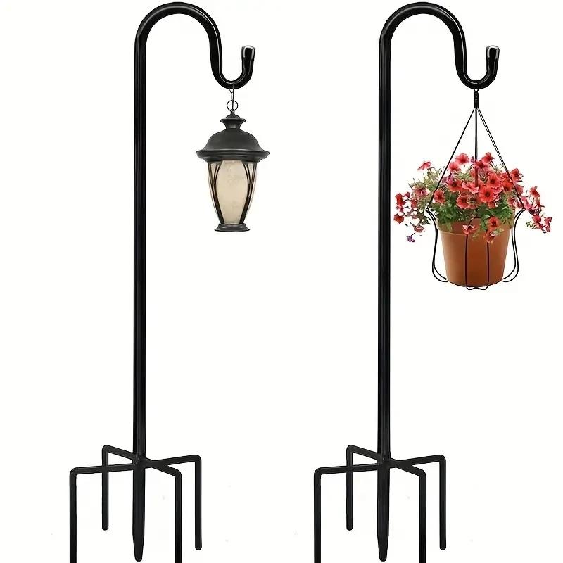 Outdoor Garden Decoration Shepherd-hooks For Bird-feeder Lantern Flower Plants-hook Wedding Gardening Standing Stable Hardcore