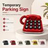Telephone Shaped Temporary Parking Sign Mini Telephone Parking Plate  Auto Interior