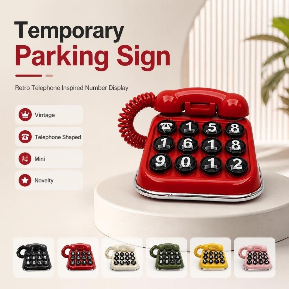 Telephone Shaped Temporary Parking Sign Mini Telephone Parking Plate  Auto Interior