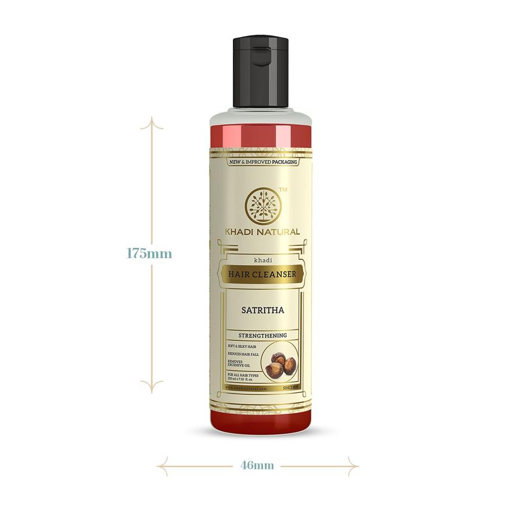 Khadi Natural Satritha Herbal Shampoo for Strong Hair and Repairing Damaged Hair 210ml