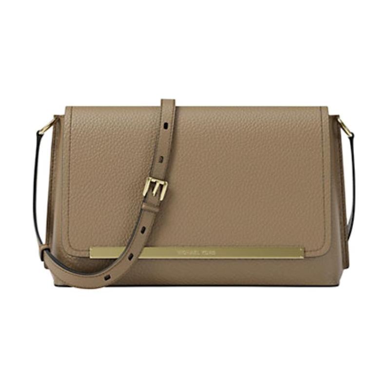 MICHAEL KORS Evelyn Evelyn Gold Hardware Polyurethane Crossbody Shoulder Bag Medium Women s Brown золотой