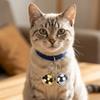 2pcs Gold Silver Tone Dog Hanging Bell Glossy Finished Pet Decorative Charm  Pet Hanging Decoration