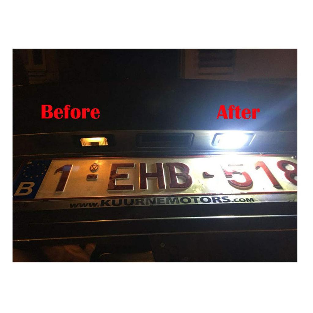 Luz LED de Matrícula Luz de Matrícula 1 Par Coche Luz LED de Matrícula para