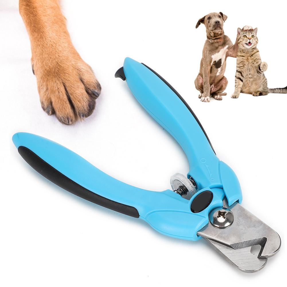 Haustier Hund Katze Universal Verstellbare Nagelschere Knipser Zubehör mit Komfortablem Griffblau