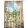 Garten Balkon Blumen Tüll Vorhänge für Wohnzimmer Sheer Vorhang Schlafzimmer Voile dekorative Fenster Behandlungen