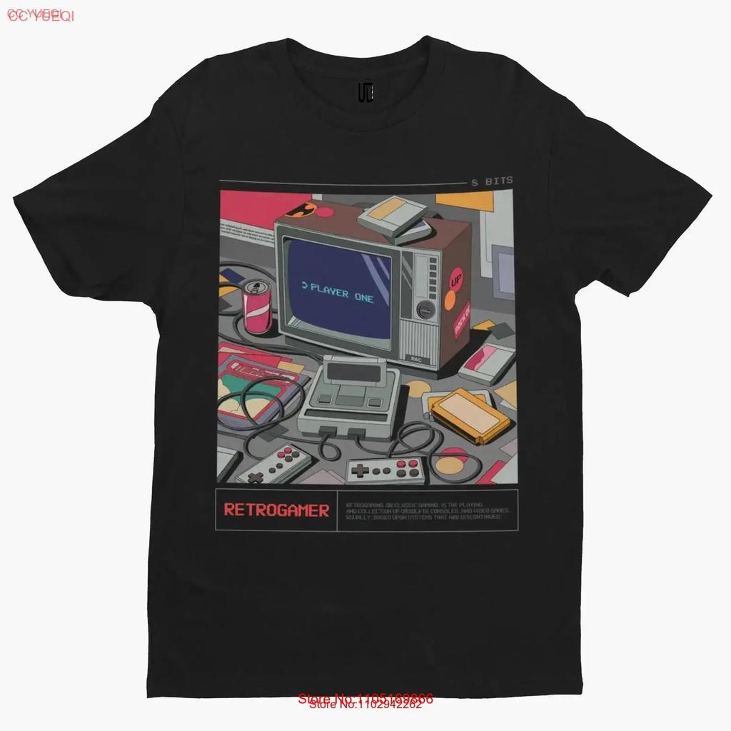 Retro Gamer T-Shirt Cool Lustig Spiel Comic Arcade Film TV Nerd Vintage Oberteil Für Jeden Tag Leicht Mode Mann
