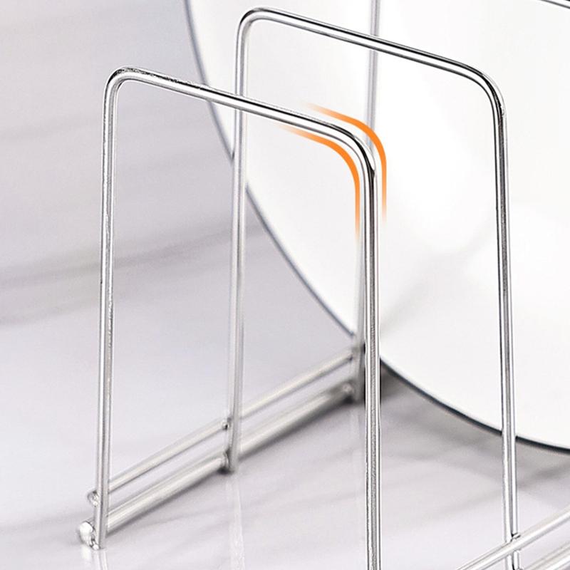Stainless Steel Dish Draining Rack Kitchen Pot Lid Plates Storage Racks Multipurpose Shelf Bowl Drying Holder Kitchen Organizer