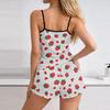 Weiches 2-teiliges Pyjama-Set für Damen, ärmellose Shorts, Loungewear-Sets, Pyjamas, Nachtwäsche